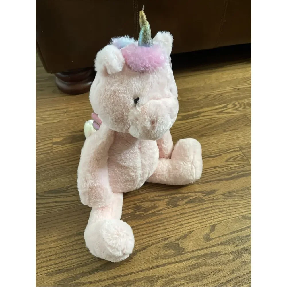 Kid Connection Pink Unicorn Pegasus Soft Plush Stuffed Animal Toy 12 Inch NEW